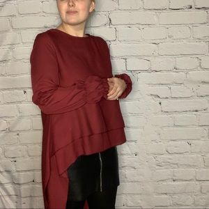 Burgundy tunic